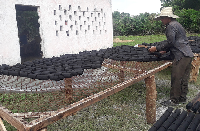 Briquetas de carbón ganan adeptos en Majibacoa